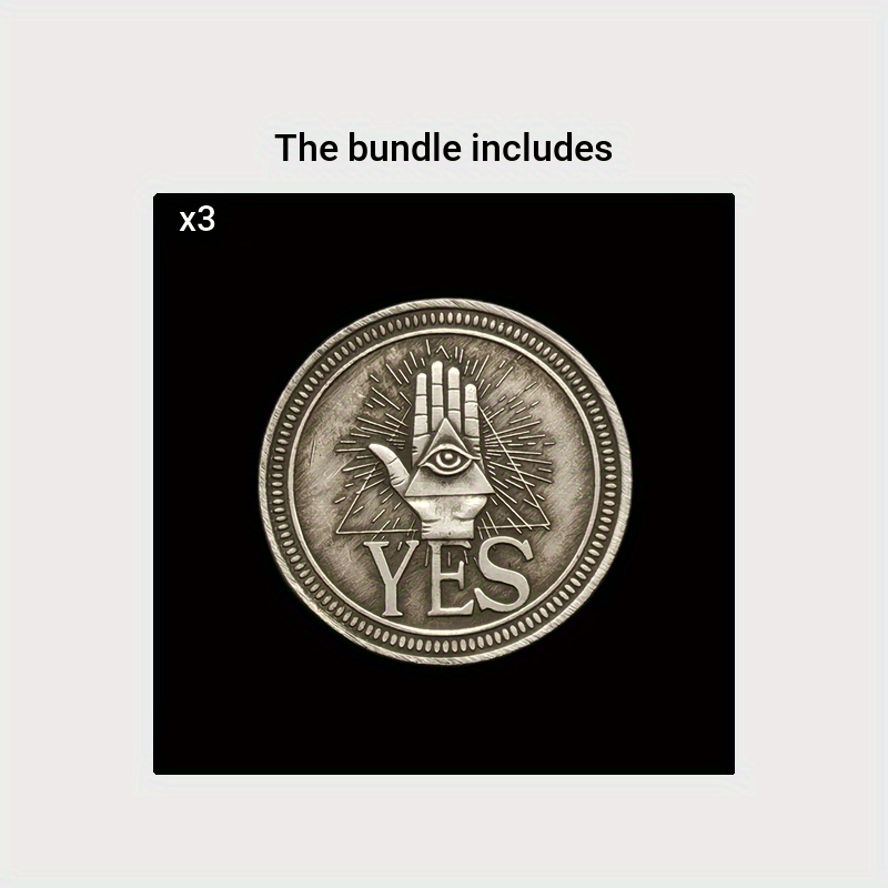 YES Or NO Lucky Coin, Make Decision Souvenir Coin, Double Sided Badge, Collectible Beautiful Gifts