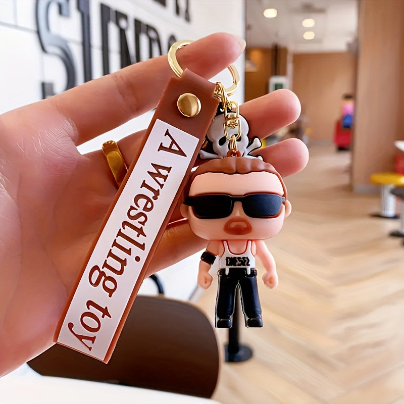 Creative Cartoon Sailor Doll Keychain - Silicone Material, Non-Metallic, Suitable for Bags and Car Keys, Affordable Gift