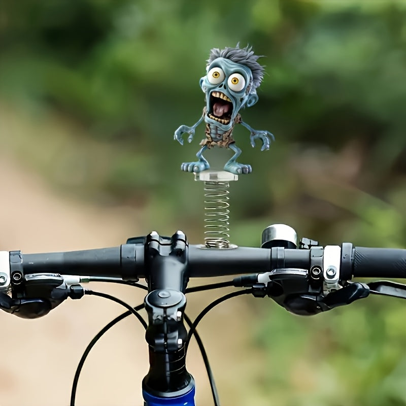 2D Flat a Surprise Skull Car Decoration - Spring Rocking Ornament, Suitable for Vehicles, Office Desks And Bicycle Decorations | Ideal Gift for Easter, Carnival, April Fool'S Day, Thanksgiving