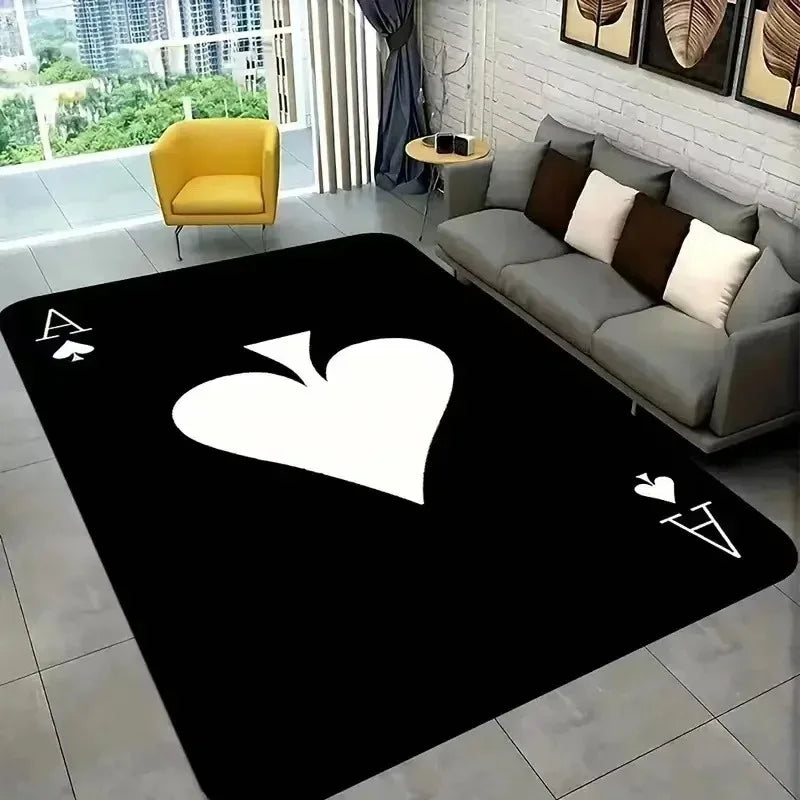 Poker Card Pattern Carpet Home