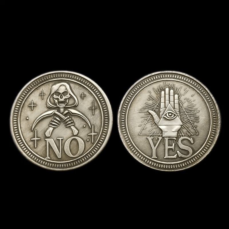 YES Or NO Lucky Coin, Make Decision Souvenir Coin, Double Sided Badge, Collectible Beautiful Gifts