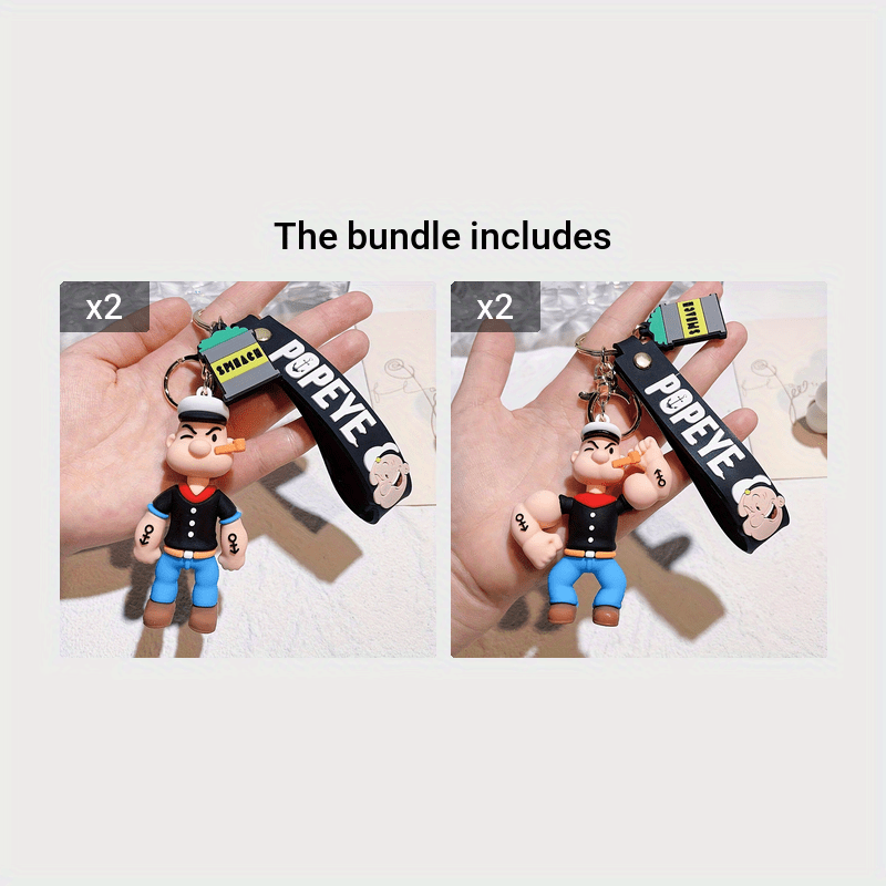 Creative Cartoon Sailor Doll Keychain - Silicone Material, Non-Metallic, Suitable for Bags and Car Keys, Affordable Gift