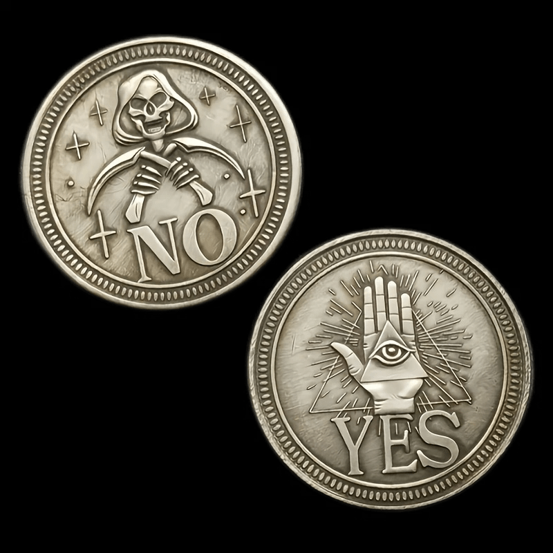 YES Or NO Lucky Coin, Make Decision Souvenir Coin, Double Sided Badge, Collectible Beautiful Gifts