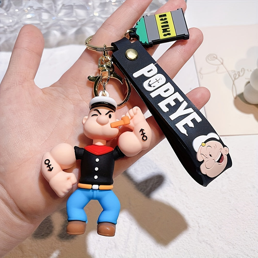 Creative Cartoon Sailor Doll Keychain - Silicone Material, Non-Metallic, Suitable for Bags and Car Keys, Affordable Gift