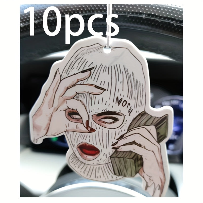 1pc/5pcs/10pcs Miniature Figure Air Freshener Paper Scented Tablets for Car
