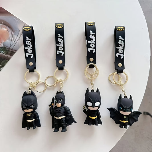 Warner Bros Batman Joker Character Keychain, Creative PVC Soft Keychain for Car Key Bag Ornaments Decoration Party Gift Women Daily Use