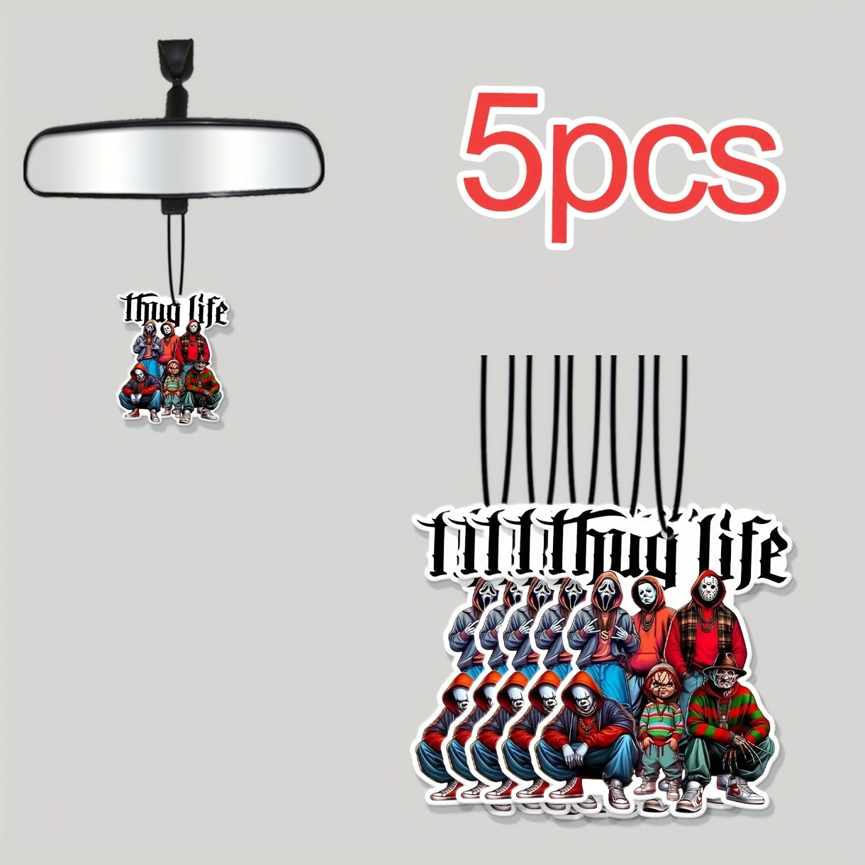Thug life Car Air Fresheners, Wardrobe Fragrant Pendant, Perfumes, Rearview Mirror Hanging Decorations, 10pcs Car Accessories Interior Pendants- Gifts for Friends, Family, Wife, Lover