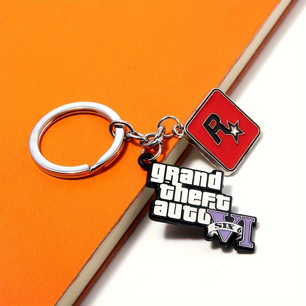 R Star Classic Star Keychain, Letter Car Pendant, Car Pendant