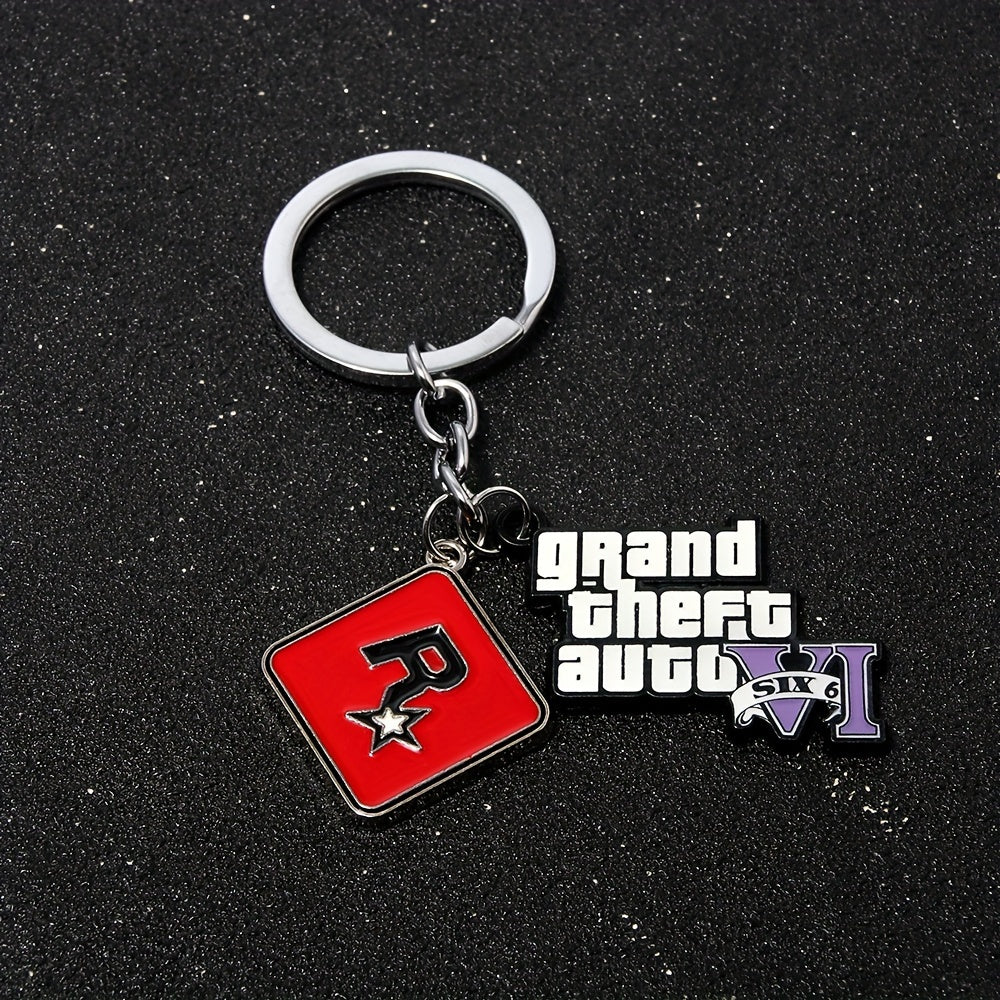 R Star Classic Star Keychain, Letter Car Pendant, Car Pendant