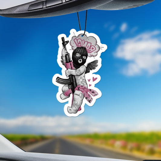 Masked Angel Car Air Freshener, Hanging Rearview Mirror Car Fragrance Pendant, In-Car Freshener Pendant, Paper Car Air Freshener Pendant, Suitable for All Models, A Perfect Owner'S Gift for Friends