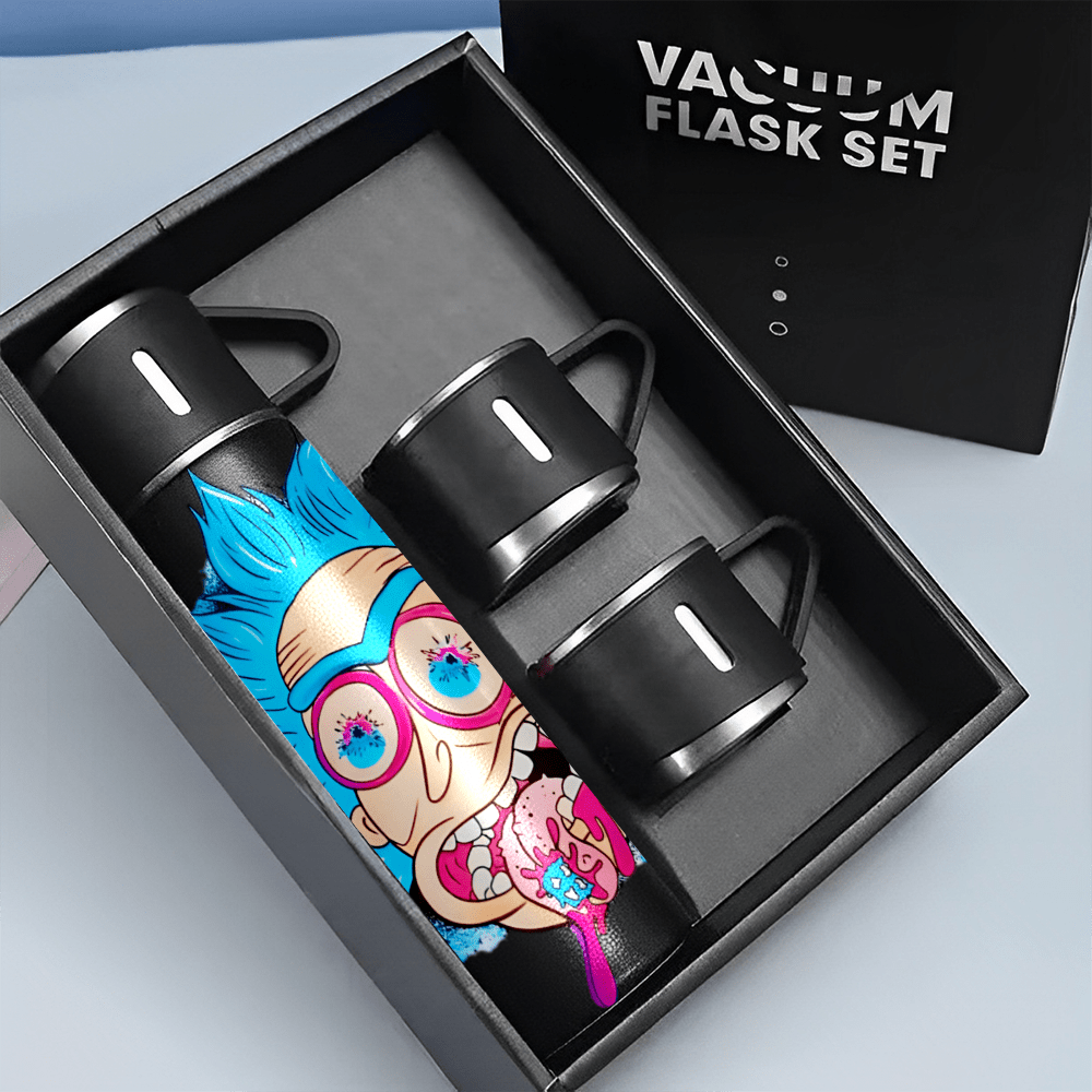 Rick and Morty 17oz Stainless Steel Vacuum Flask Set