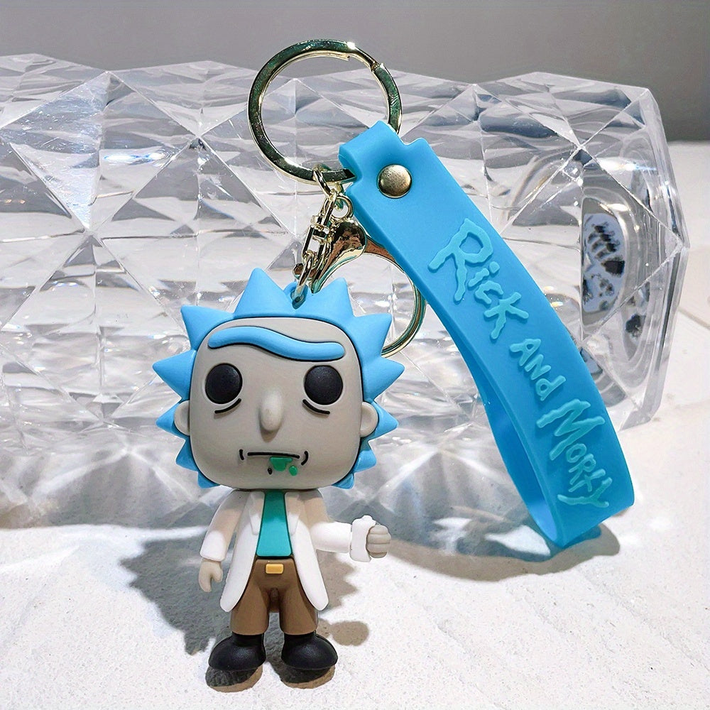 1or4pcs A must-have for science fiction fans! Rick and Morty keychains, Men's keychains, holiday gifts, for family and friends