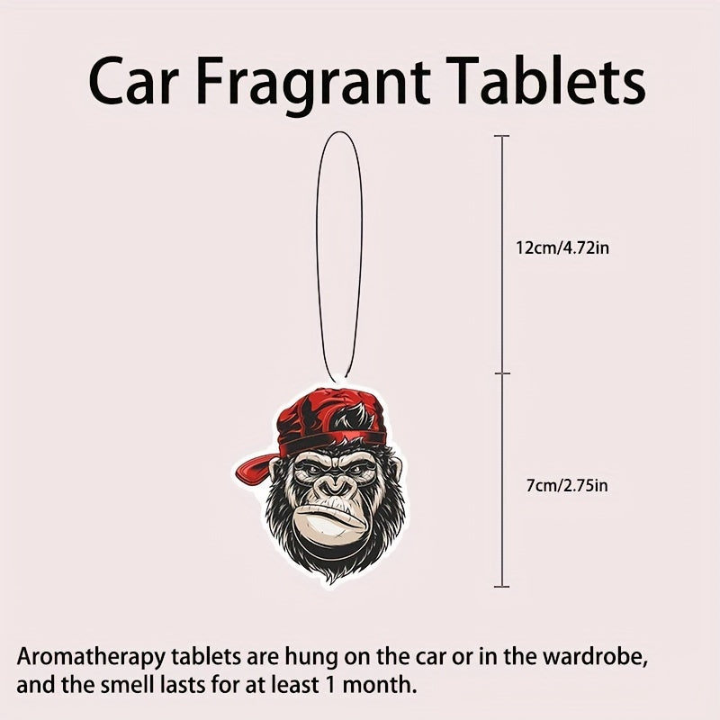 Cool Gorilla Car AromaRelax Tablets, Wardrobe Air Fresheners, Perfumes, Rearview Mirror Decorations, Car Accessories Interior Pendants