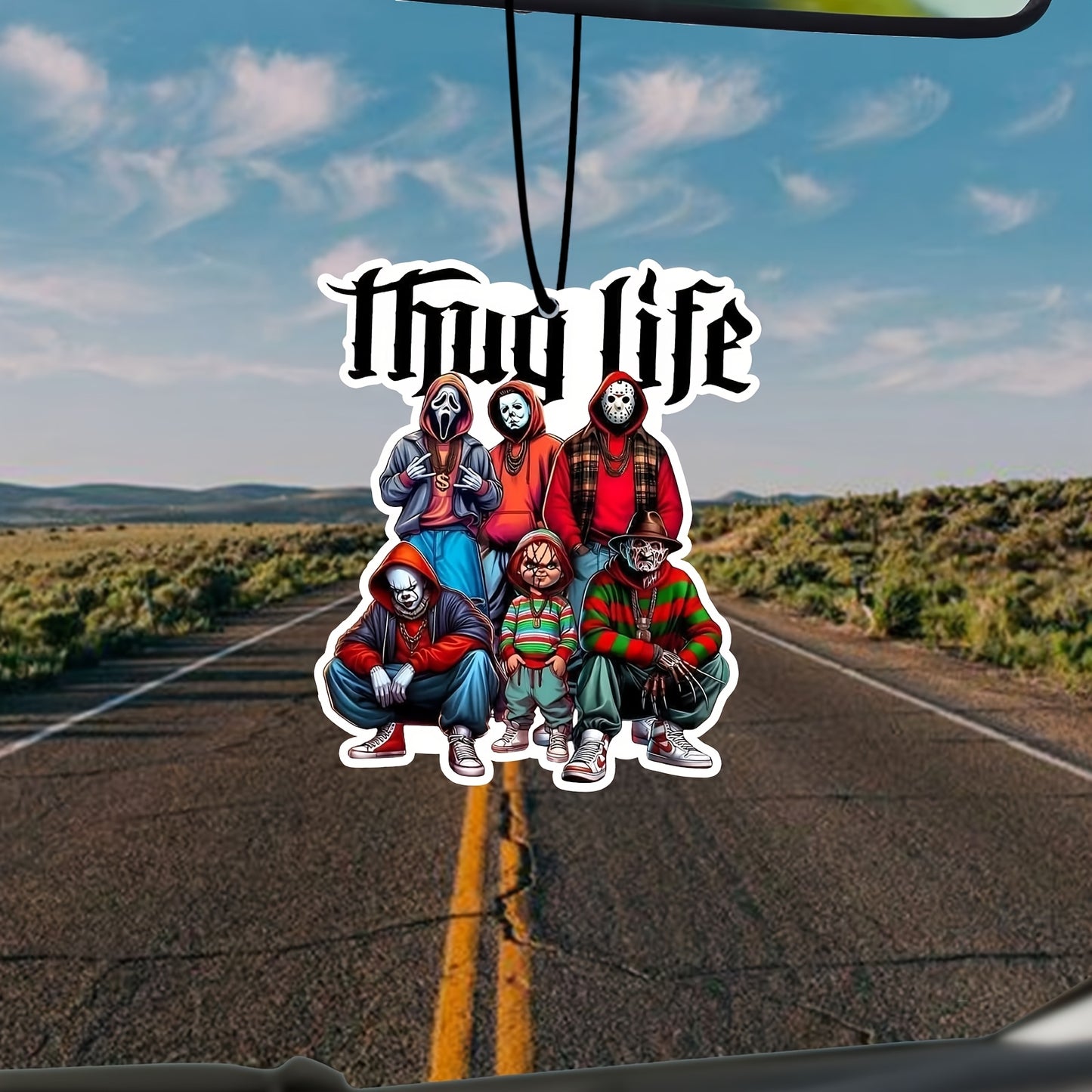 Thug life Car Air Fresheners, Wardrobe Fragrant Pendant, Perfumes, Rearview Mirror Hanging Decorations, 10pcs Car Accessories Interior Pendants- Gifts for Friends, Family, Wife, Lover