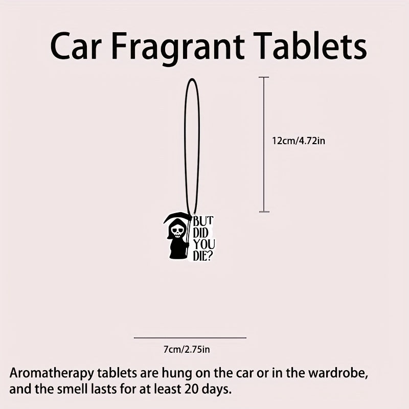 BUT DID YOU DIE Car Air Fresheners, Wardrobe Aromatherapy Tablets, Perfumes, Rearview Mirror Hanging Decorations, Car Accessories Interior Pendants