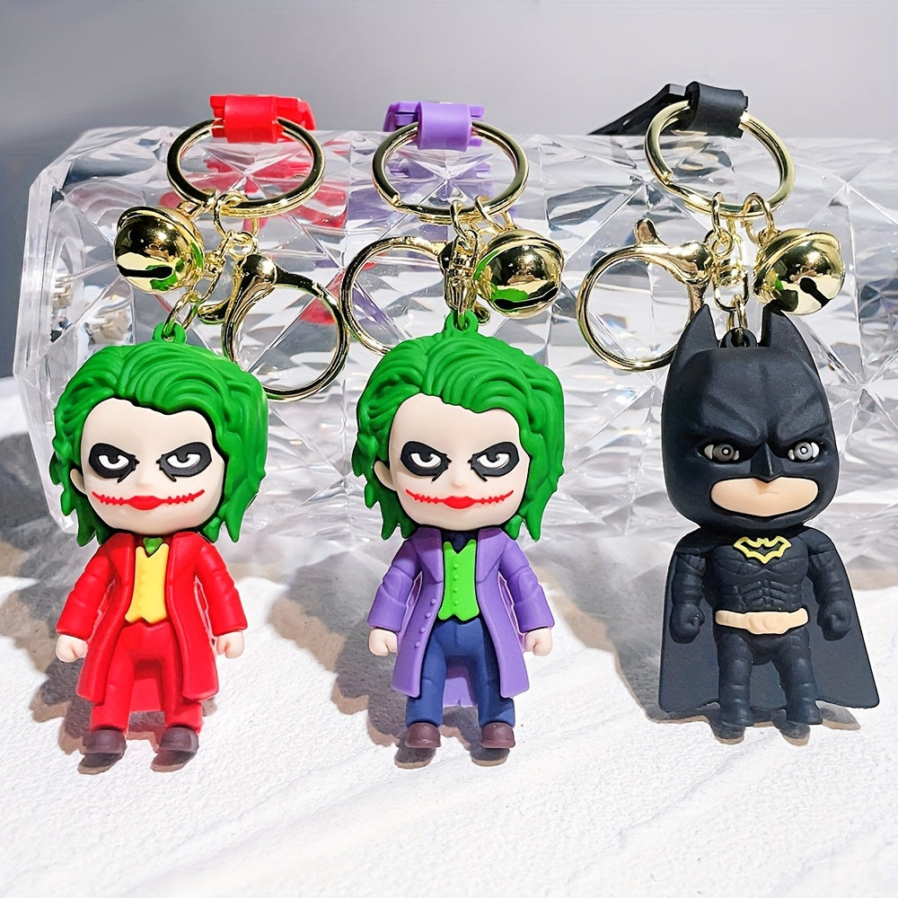 Anime Cartoon Batman Joker Keychain Cute Halloween Series Keyring Gift for Friends Affordable Gift