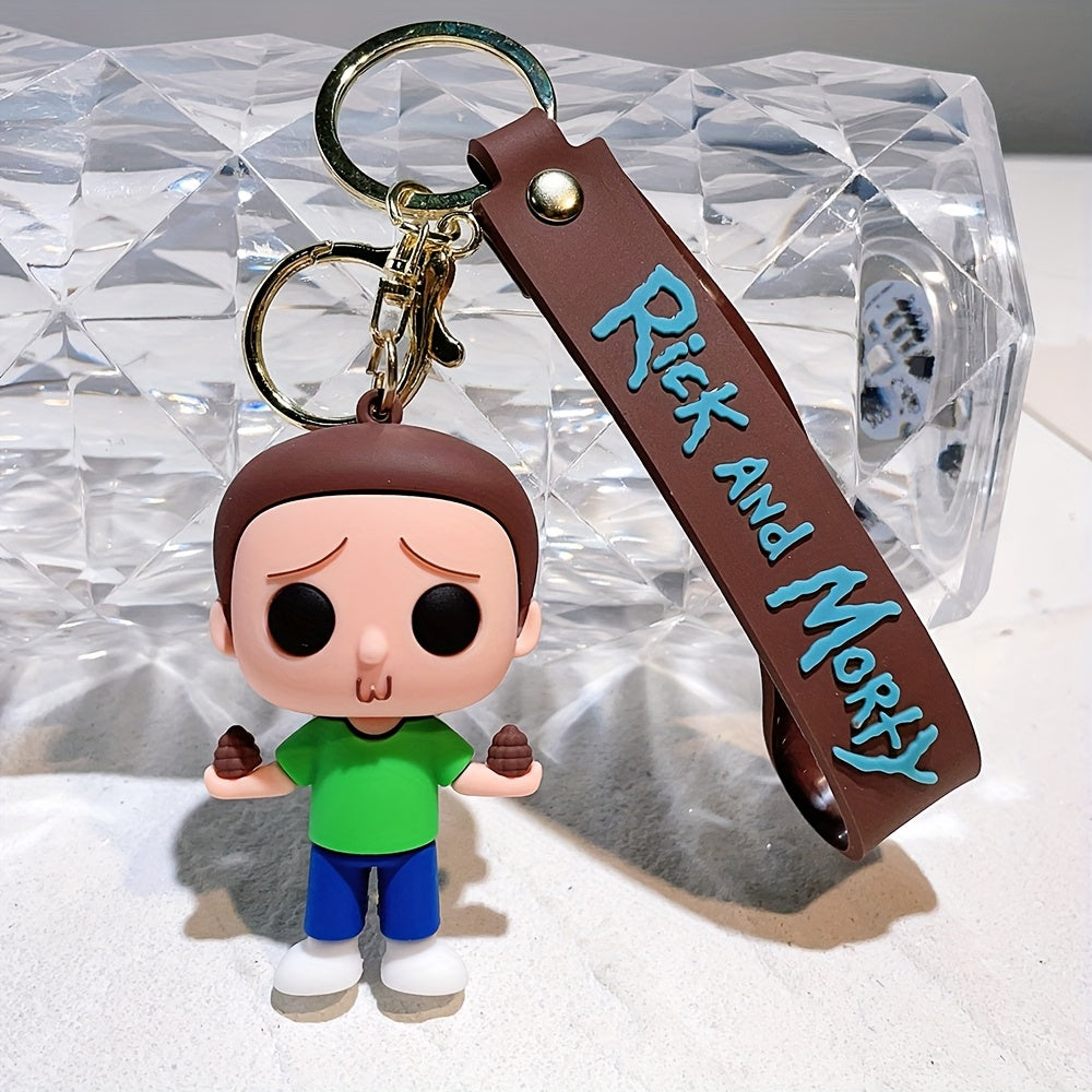 1or4pcs A must-have for science fiction fans! Rick and Morty keychains, Men's keychains, holiday gifts, for family and friends