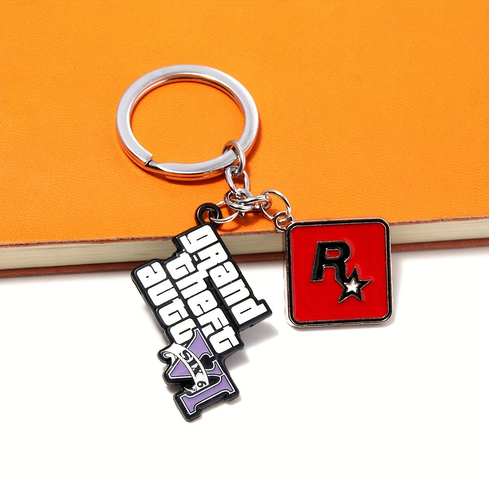 R Star Classic Star Keychain, Letter Car Pendant, Car Pendant