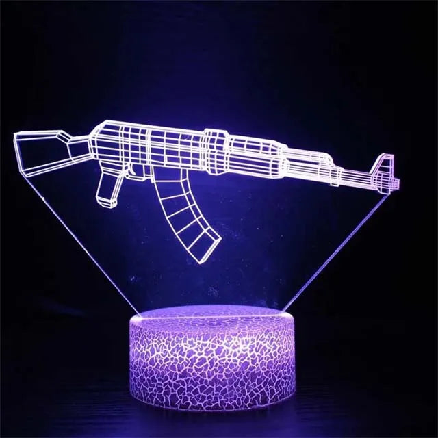 Game Rifle 3d Led Night Light