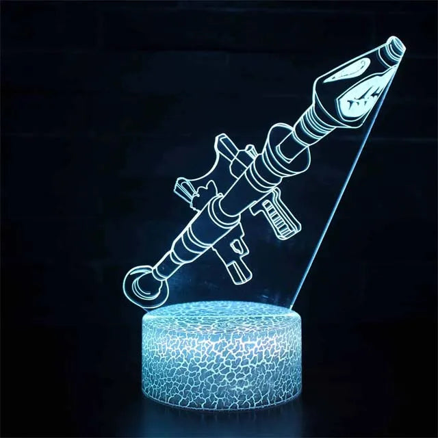 Game Rifle 3d Led Night Light
