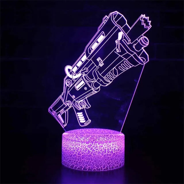 Game Rifle 3d Led Night Light