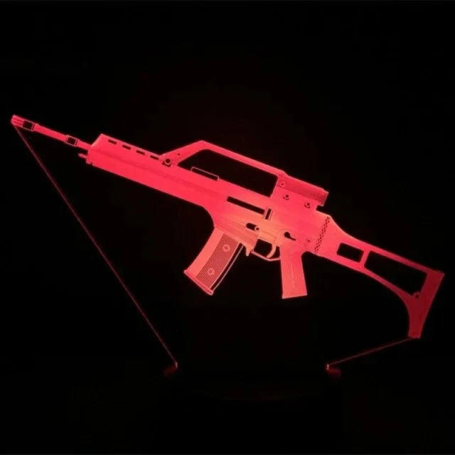 Game Rifle 3d Led Night Light