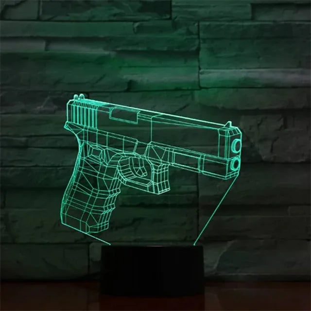 Game Rifle 3d Led Night Light