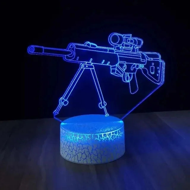 Game Rifle 3d Led Night Light