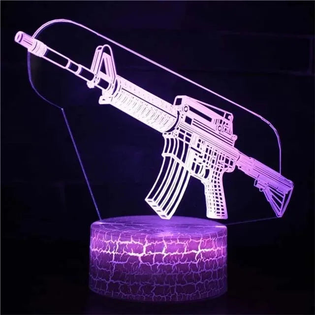 Game Rifle 3d Led Night Light