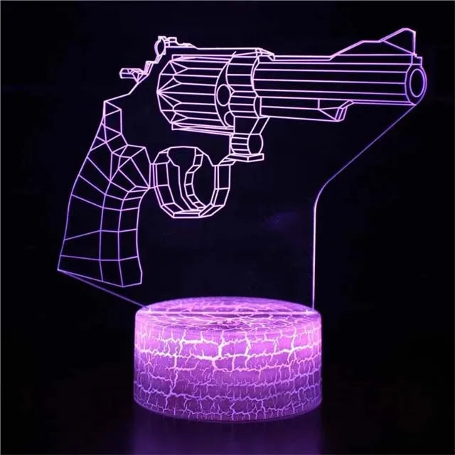 Game Rifle 3d Led Night Light