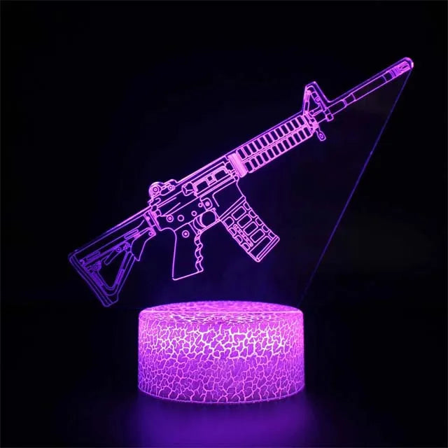 Game Rifle 3d Led Night Light