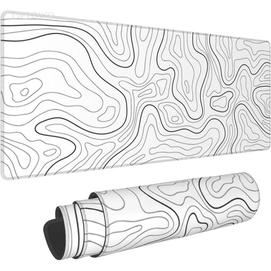 White Lines Mouse Pad