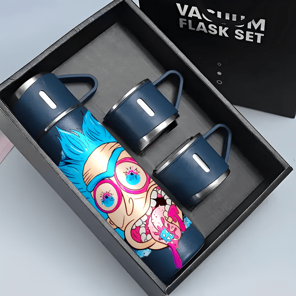 Rick and Morty 17oz Stainless Steel Vacuum Flask Set