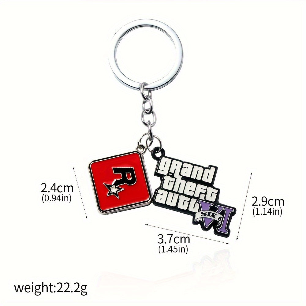 R Star Classic Star Keychain, Letter Car Pendant, Car Pendant