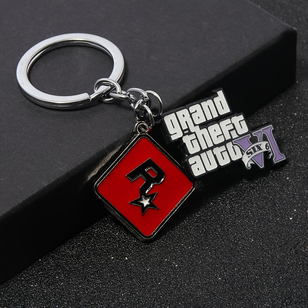R Star Classic Star Keychain, Letter Car Pendant, Car Pendant