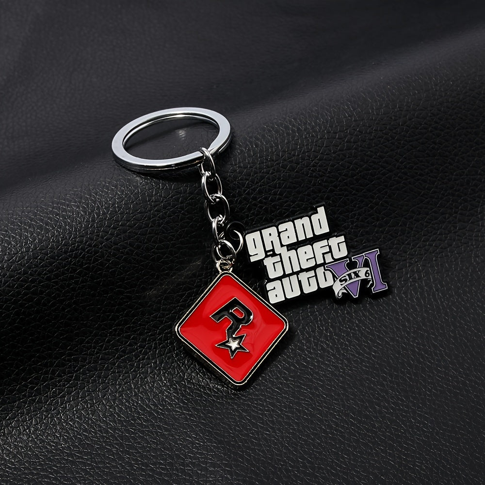 R Star Classic Star Keychain, Letter Car Pendant, Car Pendant