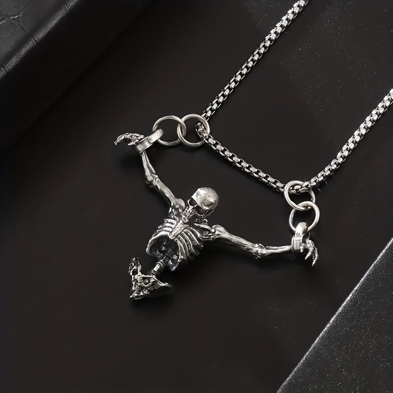 Skull Pendant Necklace For Men And Women, Fashion Versatile Party Birthday Holiday Gift