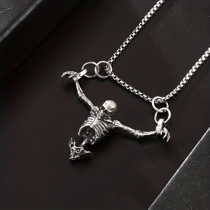 Skull Pendant Necklace For Men And Women, Fashion Versatile Party Birthday Holiday Gift