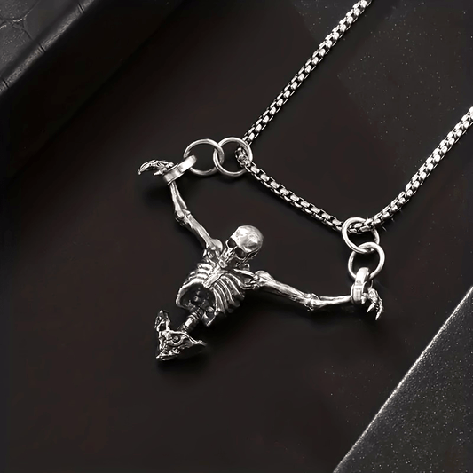 Skull Pendant Necklace For Men And Women, Fashion Versatile Party Birthday Holiday Gift