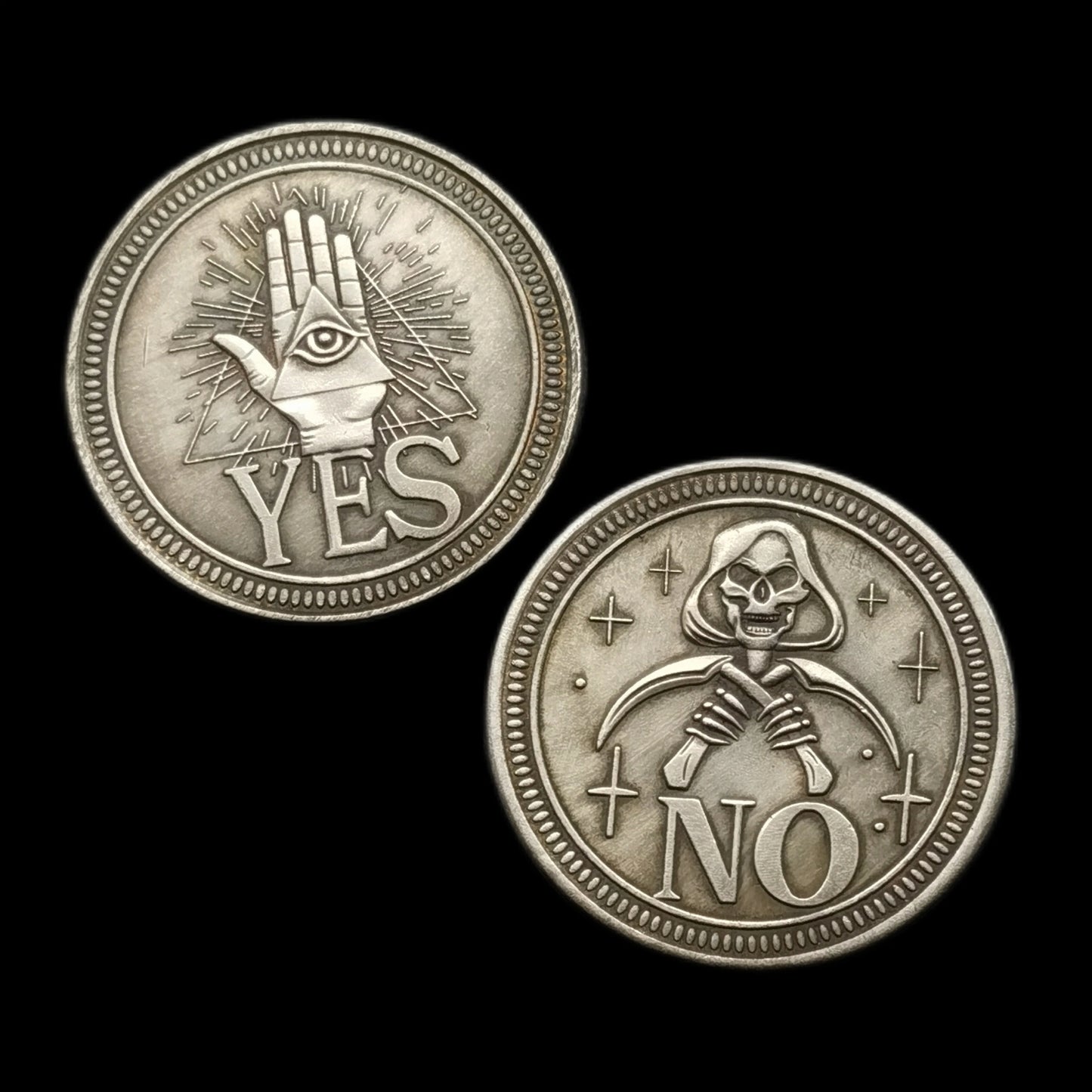 YES Or NO Lucky Coin, Make Decision Souvenir Coin, Double Sided Badge, Collectible Beautiful Gifts