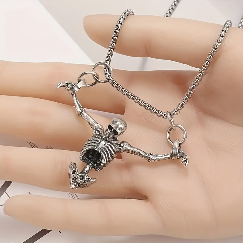Skull Pendant Necklace For Men And Women, Fashion Versatile Party Birthday Holiday Gift