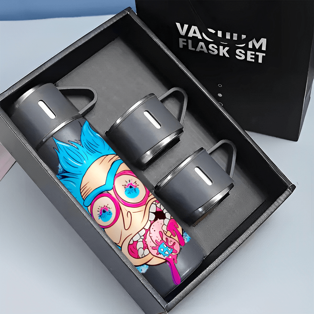Rick and Morty 17oz Stainless Steel Vacuum Flask Set